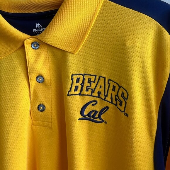 California Golden Mens‎ Bears Polo Shirt  Short Sleeve Golf 2XL Knights Apparel - Picture 5 of 7